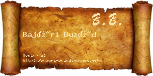 Bajári Buzád névjegykártya